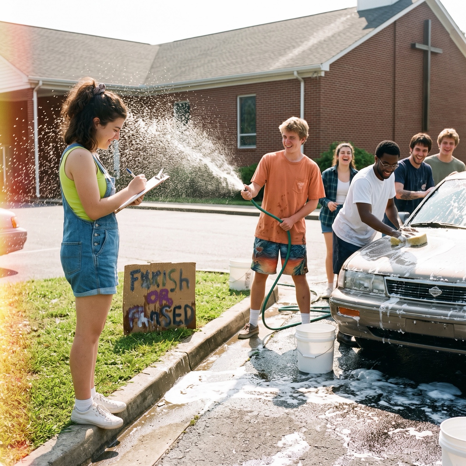 Car wash. Tracy kept the count.