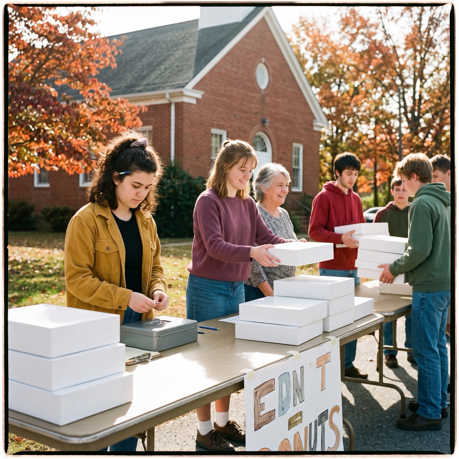 The donut table, fall sale '94.
