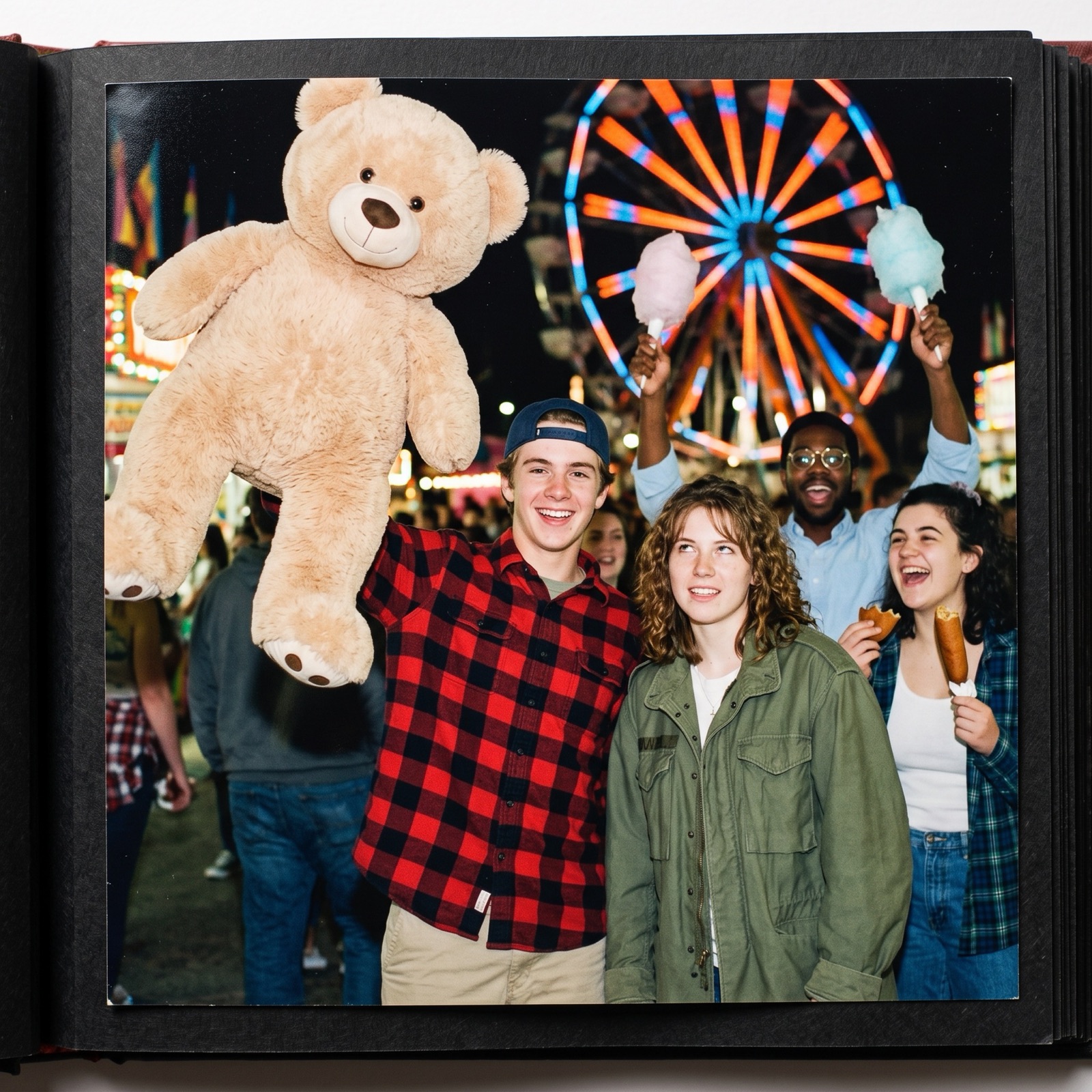 Dixie Classic Fair. Danny won the bear.