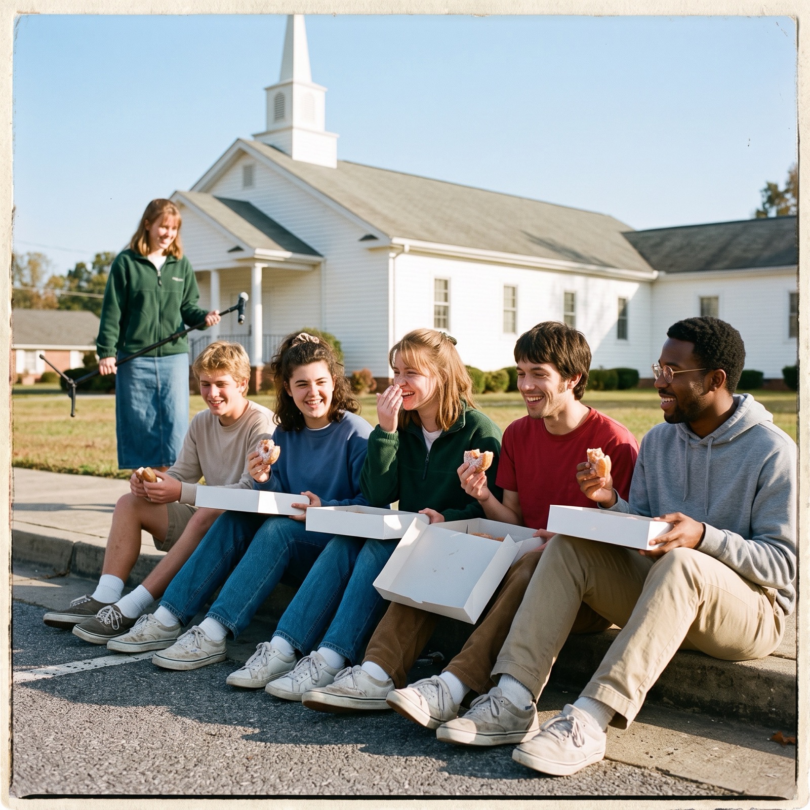 Sugar on their faces. Ardmore Methodist, Oct '94.